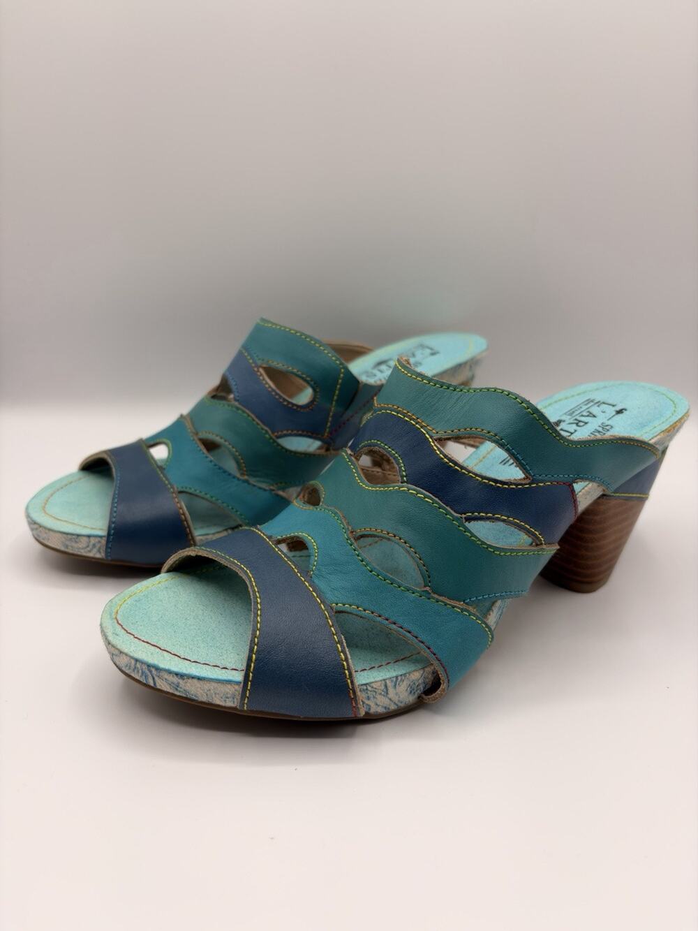 L’artiste Spring Step Women’s Pita Sandals Shoes Turquoise EU 38 Excellent